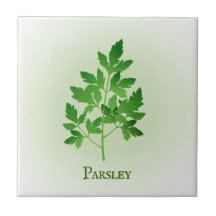 Parsley Herbal Design Ceramic Tile