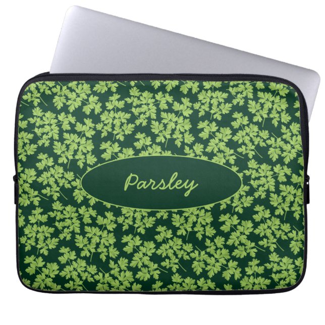 Parsley Mönster Laptop Fodral (Framsidan)