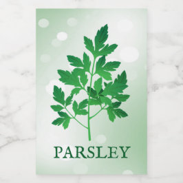 Parsley Örters-etikett Mat Etikett