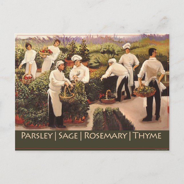 Parsley, Sage, Rosemary och Thyme Vykort (Framsida)