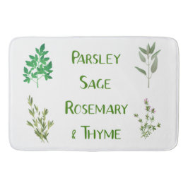 Parsley Sage Rosemary Thyme Herbal Design Bath Mat Badrumsmatta