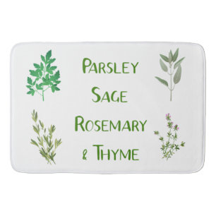 Parsley Sage Rosemary Thyme Herbal Design Bath Mat Badrumsmatta