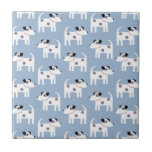 Parson Jack Russell Terrier Hund Blue Kakelplatta<br><div class="desc">Vämjelig och feistig Jack Russell skräcker hundar för att få dig att le.</div>