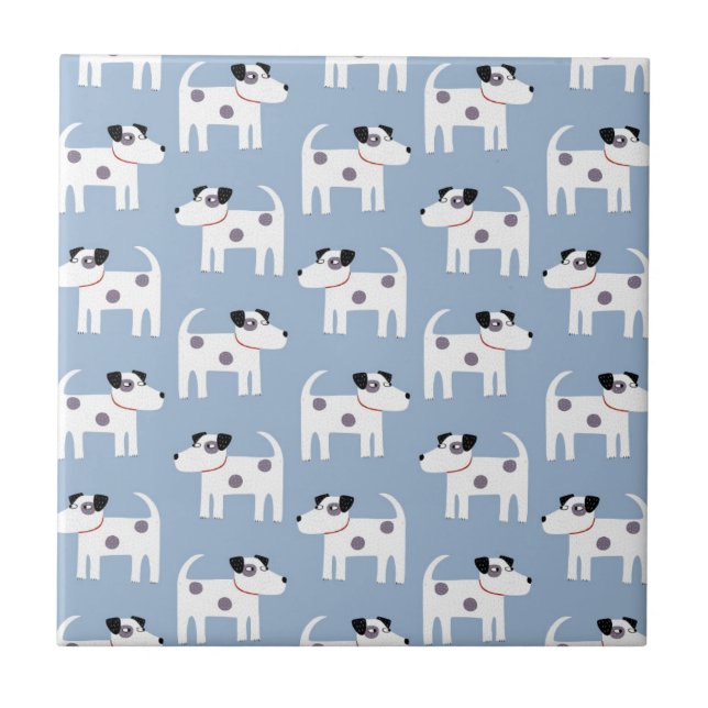 Parson Jack Russell Terrier Hund Blue Kakelplatta (Framsidan)