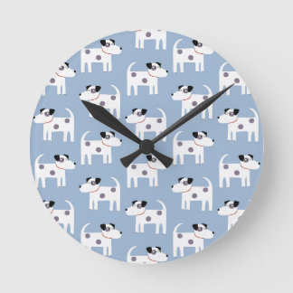 Parson Jack Russell Terrier Hund Blue Rund Klocka