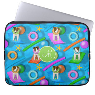 Parson Jack Russell Terrier hund party mönster Laptop Fodral