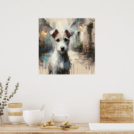 Parson Jack Russell Terrier konstaffisch Poster