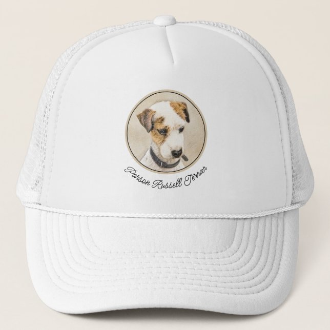Parson Jack Russell Terrier-målning - Hundkonst Keps (Framsida)