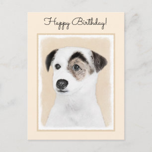 Parson Jack Russell Terrier-målning - Hundkonst Vykort