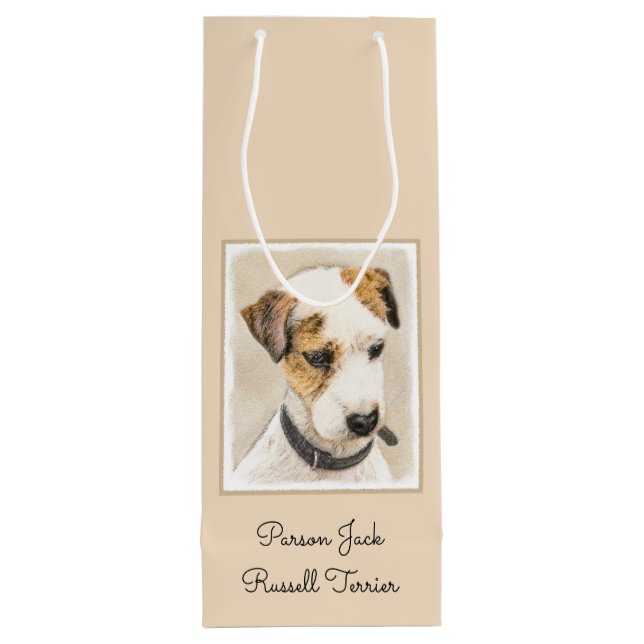 Parson Jack Russell Terrier Painting - Hund Art (Baksidan)