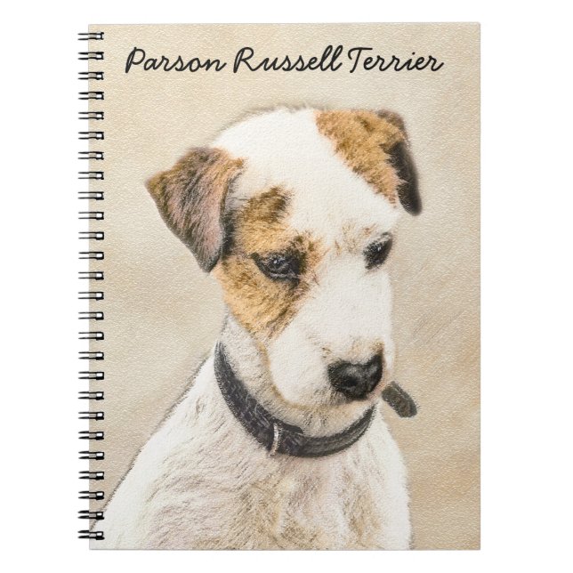 Parson Jack Russell Terrier Painting - Hund Art Anteckningsbok (Framsidan)
