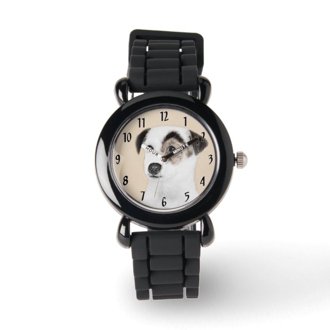 Parson Jack Russell Terrier Painting - Hund Art Armbandsur (Framsida)