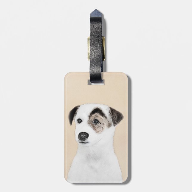 Parson Jack Russell Terrier Painting - Hund Art Bagagebricka (Baksidan Lodrät)