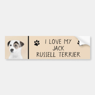 Parson Jack Russell Terrier Painting - Hund Art Bildekal