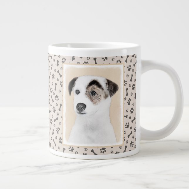 Parson Jack Russell Terrier Painting - Hund Art Jumbo Mugg (Höger)