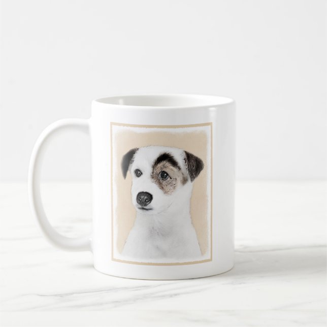 Parson Jack Russell Terrier Painting - Hund Art Kaffemugg (Vänster)