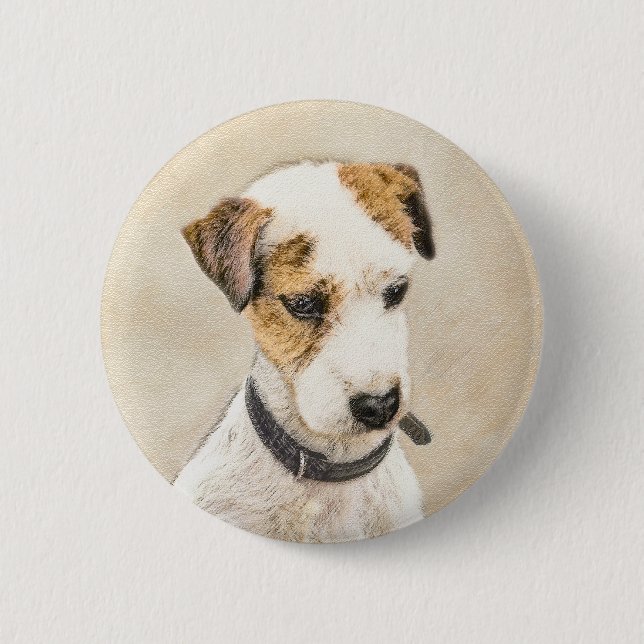 Parson Jack Russell Terrier Painting - Hund Art Knapp (Framsida)
