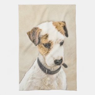 Parson Jack Russell Terrier Painting - Hund Art Kökshandduk