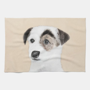Parson Jack Russell Terrier Painting - Hund Art Kökshandduk