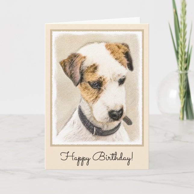 Parson Jack Russell Terrier Painting - Hund Art Kort (Framsida)