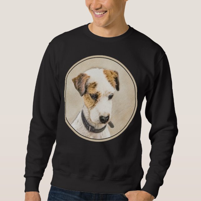 Parson Jack Russell Terrier Painting - Hund Art Lång Ärmad Tröja (Framsida)