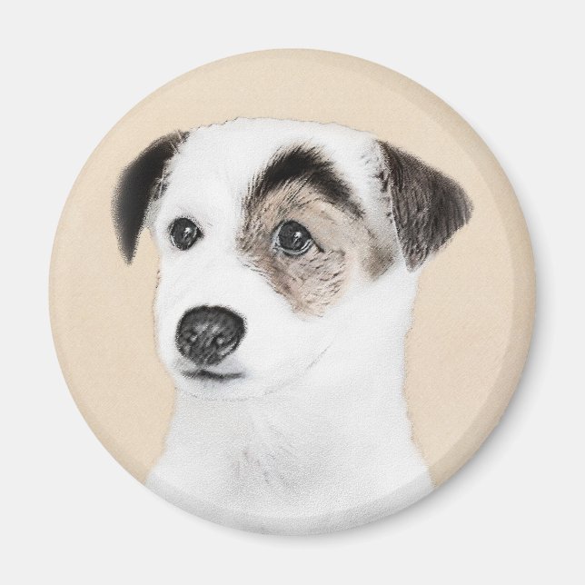 Parson Jack Russell Terrier Painting - Hund Art Magnet (Framsidan)