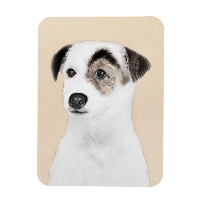 Parson Jack Russell Terrier Painting - Hund Art Magnet (Vertikal)