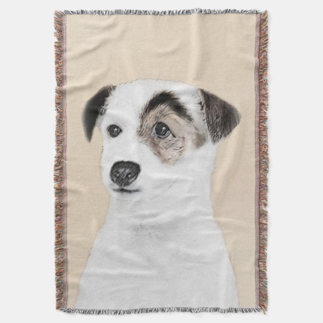 Parson Jack Russell Terrier Painting - Hund Art Mysfilt (Framsidan Vertikal)
