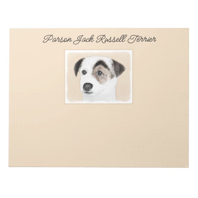 Parson Jack Russell Terrier Painting - Hund Art no Anteckningsblock (Framsida)