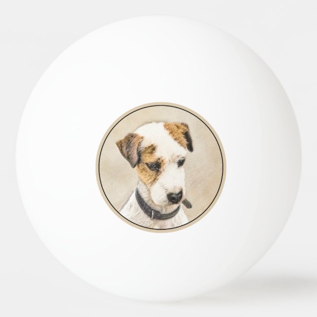 Parson Jack Russell Terrier Painting - Hund Art Pingisboll (Framsidan)