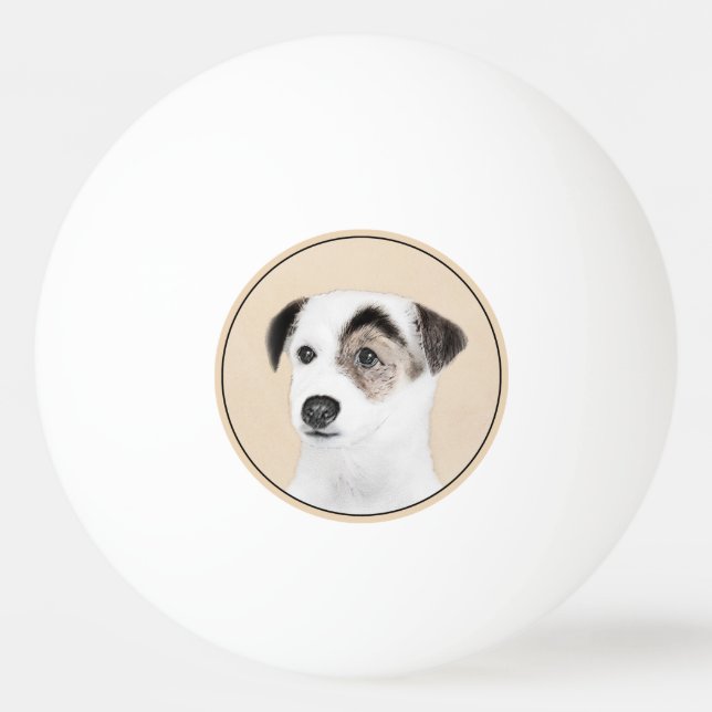 Parson Jack Russell Terrier Painting - Hund Art Pingisboll (Framsidan)