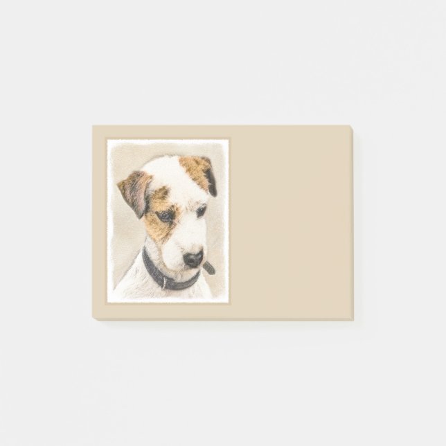 Parson Jack Russell Terrier Painting - Hund Art Post-it Block (Framsida)
