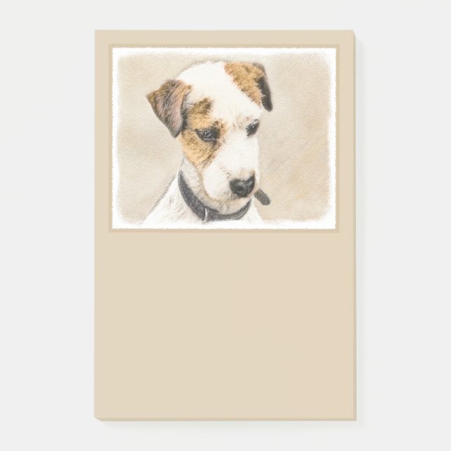 Parson Jack Russell Terrier Painting - Hund Art Post-it Block (Framsida)