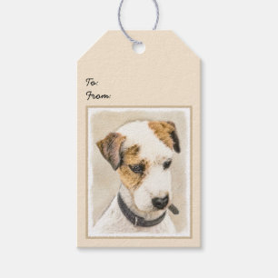 Parson Jack Russell Terrier Painting - Hund Art Presentetikett