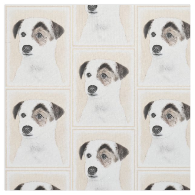 Parson Jack Russell Terrier Painting - Hund Art Tyg (Provkarta)