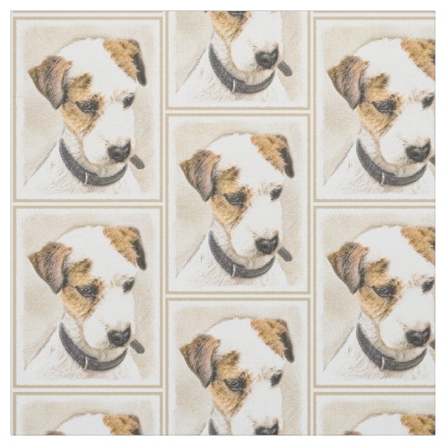 Parson Jack Russell Terrier Painting - Hund Art Tyg (Provkarta)