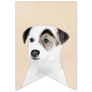 Parson Jack Russell Terrier Painting - Hund Art Vimplar