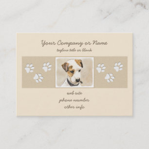Parson Jack Russell Terrier Painting - Hund Art Visitkort
