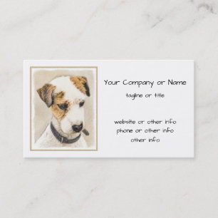 Parson Jack Russell Terrier Painting - Hund Art Visitkort
