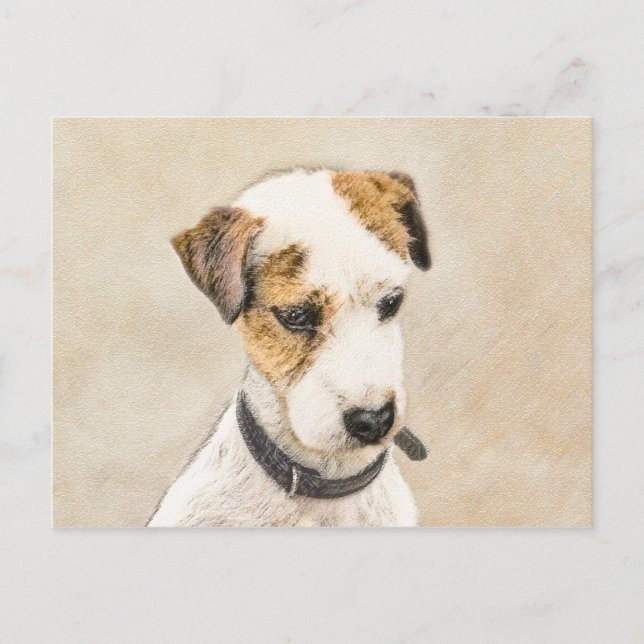 Parson Jack Russell Terrier Painting - Hund Art Vykort (Framsida)