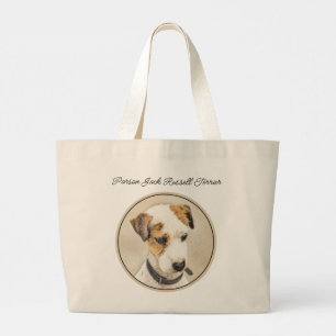 Parson Jack Russell Terrier Painting Pet Hund Art Jumbo Tygkasse