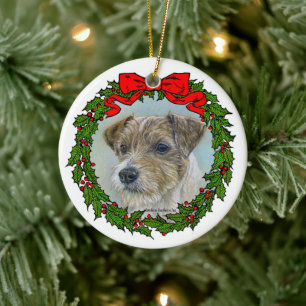 Parson Russel Terrier Julgransprydnad Keramik