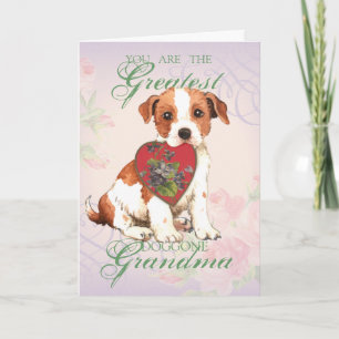 Parson Russell Heart Grandma Kort