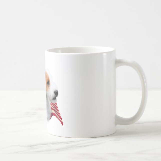 Parson Russell Terrier (bruten) Flagga Kaffemugg (Höger)