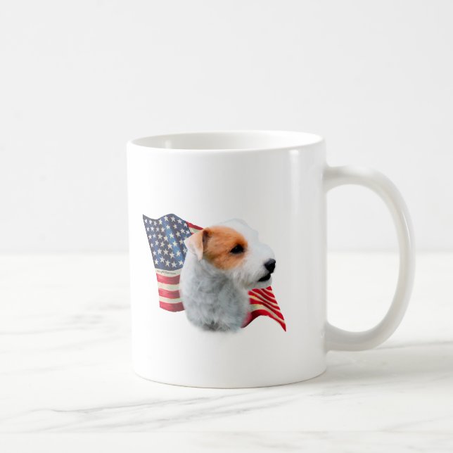 Parson Russell Terrier (bruten) Flagga Kaffemugg (Höger)
