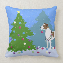 Parson Russell Terrier Decorating Julgran Kudde