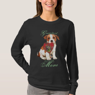 Parson Russell Terrier Heart Mamma Långärmad T-Shi T Shirt