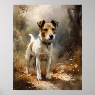 Parson Russell Terrier Hund Art Print Poster