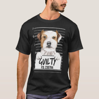 Parson Russell Terrier Mugshot Guilty Hund T Shirt