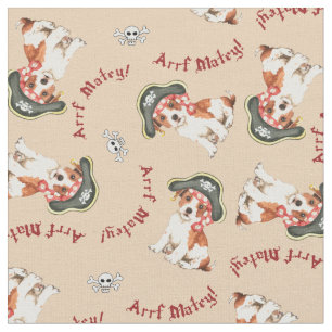Parson Russell Terrier Pirat Fabric Tyg